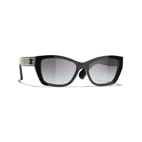 chanel butterfly sunglasses black and gold|Chanel butterfly sunglasses with chain.